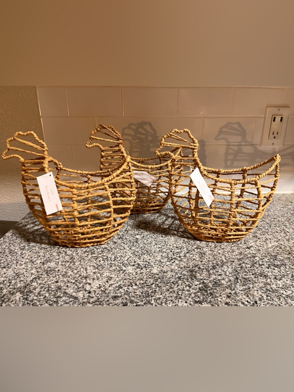 Handwoven Natural Rattan Chicken Basket - Home Accents - Picture 2 of 8